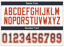 Load image into Gallery viewer, Custom Navy Orange-White Drift Fashion Football Jersey
