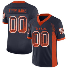 Load image into Gallery viewer, Custom Navy Orange-White Drift Fashion Football Jersey

