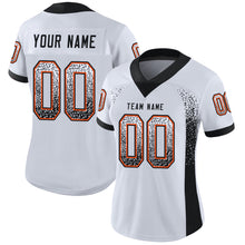 Load image into Gallery viewer, Custom White Black-Orange Drift Fashion Football Jersey
