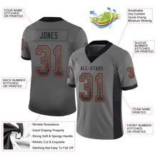 Load image into Gallery viewer, Custom Gray Black-Orange Drift Fashion Football Jersey
