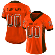 Load image into Gallery viewer, Custom Orange Brown-White Drift Fashion Football Jersey
