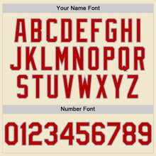 Load image into Gallery viewer, Custom Cream Red-Gray Mesh Authentic Throwback Baseball Jersey
