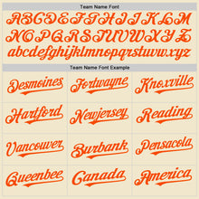 Load image into Gallery viewer, Custom Cream Orange Mesh Authentic Throwback Baseball Jersey
