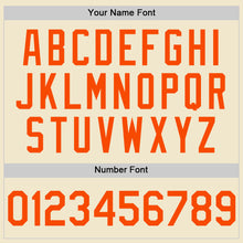 Load image into Gallery viewer, Custom Cream Orange Mesh Authentic Throwback Baseball Jersey
