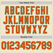 Load image into Gallery viewer, Custom Cream Orange-Kelly Green Mesh Authentic Throwback Baseball Jersey
