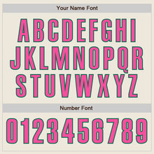 Load image into Gallery viewer, Custom Cream Pink-Kelly Green Authentic Baseball Jersey
