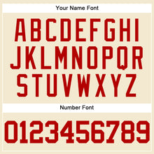 Load image into Gallery viewer, Custom Cream Red Mesh Authentic Throwback Baseball Jersey
