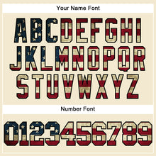 Load image into Gallery viewer, Custom Cream Vintage USA Flag-Black Mesh Authentic Throwback Baseball Jersey
