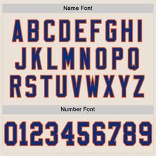 Load image into Gallery viewer, Custom Cream Royal-Orange Mesh Authentic Throwback Football Jersey
