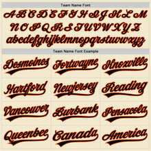 Load image into Gallery viewer, Custom Cream Black-Orange Authentic Throwback Baseball Jersey
