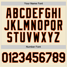 Load image into Gallery viewer, Custom Cream Black-Orange Authentic Throwback Baseball Jersey
