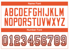 Load image into Gallery viewer, Custom White Orange-Navy Drift Fashion Football Jersey
