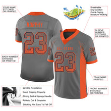 Load image into Gallery viewer, Custom Gray Orange-Navy Drift Fashion Football Jersey
