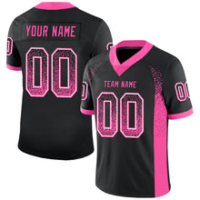 Load image into Gallery viewer, Custom Black Pink-White Drift Fashion Football Jersey
