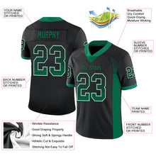 Load image into Gallery viewer, Custom Black Kelly Green-White Drift Fashion Football Jersey
