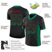 Load image into Gallery viewer, Custom Black Kelly Green-Red Drift Fashion Football Jersey
