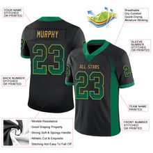 Load image into Gallery viewer, Custom Black Kelly Green-Old Gold Drift Fashion Football Jersey
