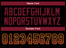 Load image into Gallery viewer, Custom Black Crimson-Yellow Drift Fashion Football Jersey
