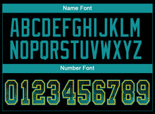 Load image into Gallery viewer, Custom Black Teal-Yellow Drift Fashion Football Jersey
