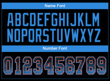 Load image into Gallery viewer, Custom Black Powder Blue-Orange Drift Fashion Football Jersey
