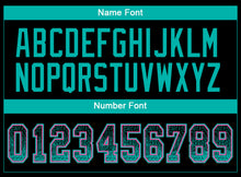 Load image into Gallery viewer, Custom Black Aqua-Pink Drift Fashion Football Jersey
