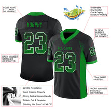 Load image into Gallery viewer, Custom Black Grass Green-White Drift Fashion Football Jersey
