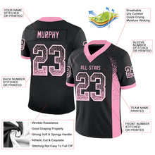 Load image into Gallery viewer, Custom Black Light Pink-White Drift Fashion Football Jersey
