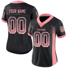 Load image into Gallery viewer, Custom Black Medium Pink-White Drift Fashion Football Jersey

