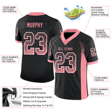 Load image into Gallery viewer, Custom Black Medium Pink-White Drift Fashion Football Jersey
