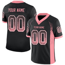 Load image into Gallery viewer, Custom Black Medium Pink-White Drift Fashion Football Jersey
