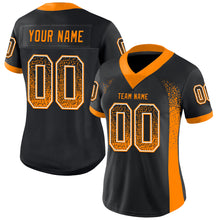 Load image into Gallery viewer, Custom Black Bay Orange-White Drift Fashion Football Jersey
