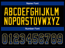 Load image into Gallery viewer, Custom Black Royal-Yellow Drift Fashion Football Jersey
