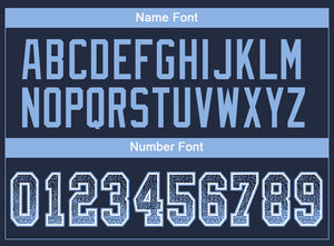 Custom Navy Light Blue-White Drift Fashion Football Jersey