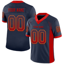 Load image into Gallery viewer, Custom Navy Red-Old Gold Drift Fashion Football Jersey
