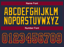 Load image into Gallery viewer, Custom Navy Maroon-Gold Drift Fashion Football Jersey
