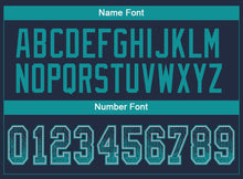 Load image into Gallery viewer, Custom Navy Teal-Gray Drift Fashion Football Jersey
