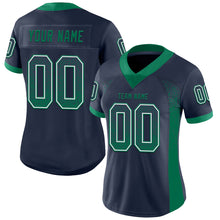Load image into Gallery viewer, Custom Navy Kelly Green-White Drift Fashion Football Jersey
