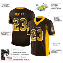 Load image into Gallery viewer, Custom Brown Gold-White Drift Fashion Football Jersey

