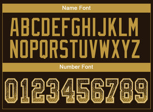Custom Brown Old Gold-Cream Drift Fashion Football Jersey