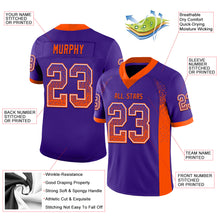 Load image into Gallery viewer, Custom Purple Orange-White Drift Fashion Football Jersey
