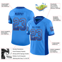 Load image into Gallery viewer, Custom Powder Blue Royal-Orange Drift Fashion Football Jersey
