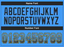 Load image into Gallery viewer, Custom Powder Blue Black-Gold Drift Fashion Football Jersey
