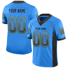 Load image into Gallery viewer, Custom Powder Blue Black-Gold Drift Fashion Football Jersey
