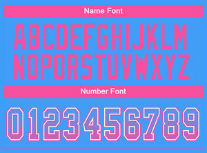 Custom Powder Blue Pink-White Drift Fashion Football Jersey