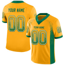 Load image into Gallery viewer, Custom Gold Kelly Green-White Drift Fashion Football Jersey
