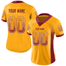 Load image into Gallery viewer, Custom Gold Crimson-White Drift Fashion Football Jersey

