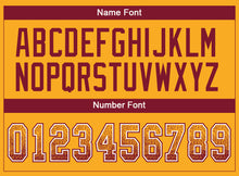 Load image into Gallery viewer, Custom Gold Crimson-White Drift Fashion Football Jersey
