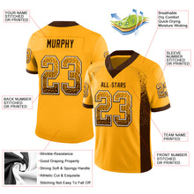 Load image into Gallery viewer, Custom Gold Brown-White Drift Fashion Football Jersey
