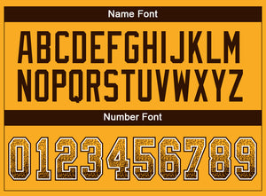 Custom Gold Brown-White Drift Fashion Football Jersey