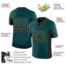 Load image into Gallery viewer, Custom Midnight Green Black-Old Gold Drift Fashion Football Jersey
